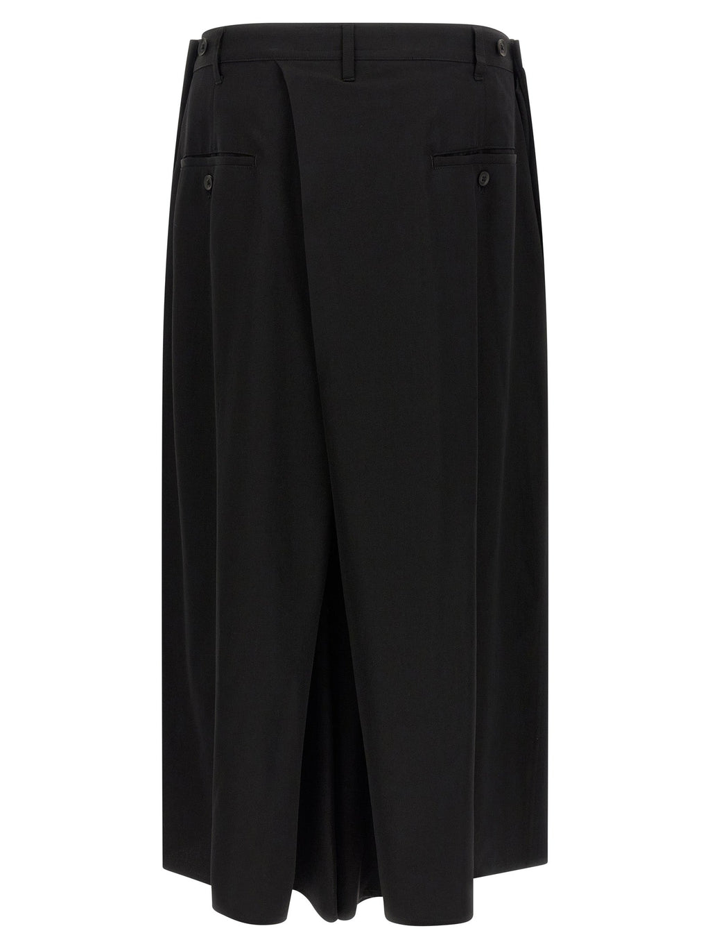 Yohji Yamamoto Black Wool Casual Pants