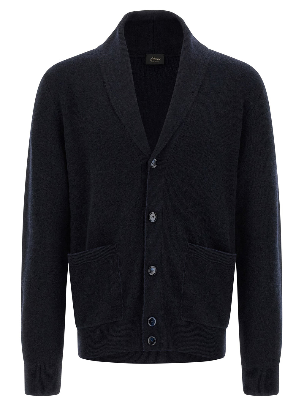 Brioni Blue Cashmere Cardigan