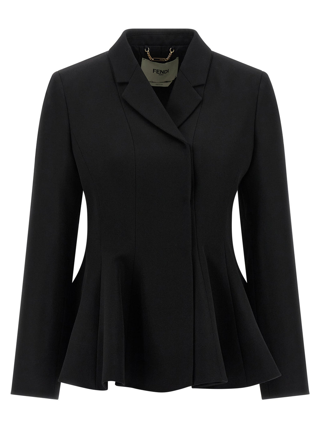 Fendi Black Virgin Wool Blazer