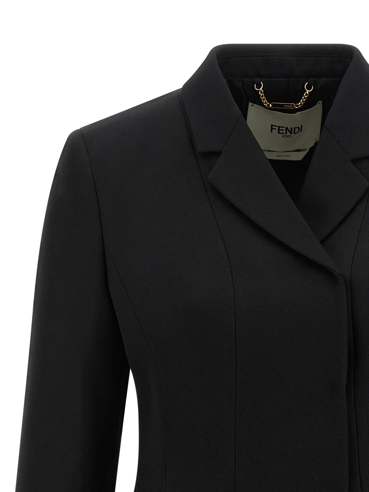Fendi Black Virgin Wool Blazer