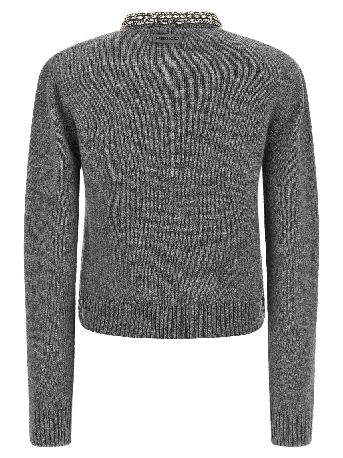 PINKO Gray Wool Cardigan