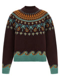 Alanui Brown Virgin Wool Cardigan