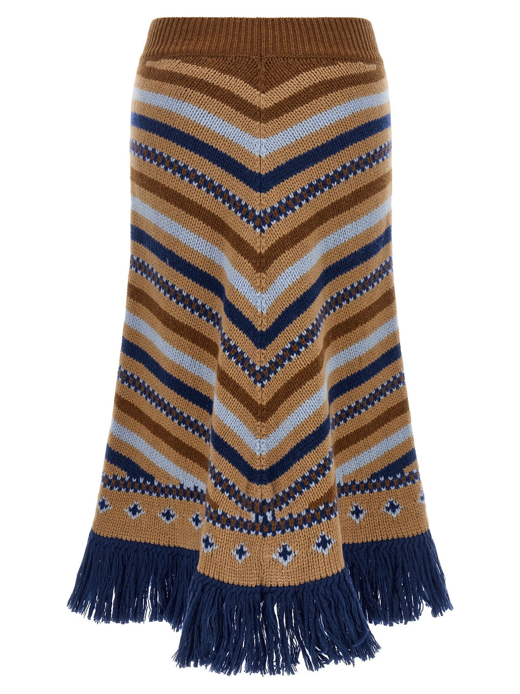 Alanui Multicolor Virgin Wool Midi Skirt