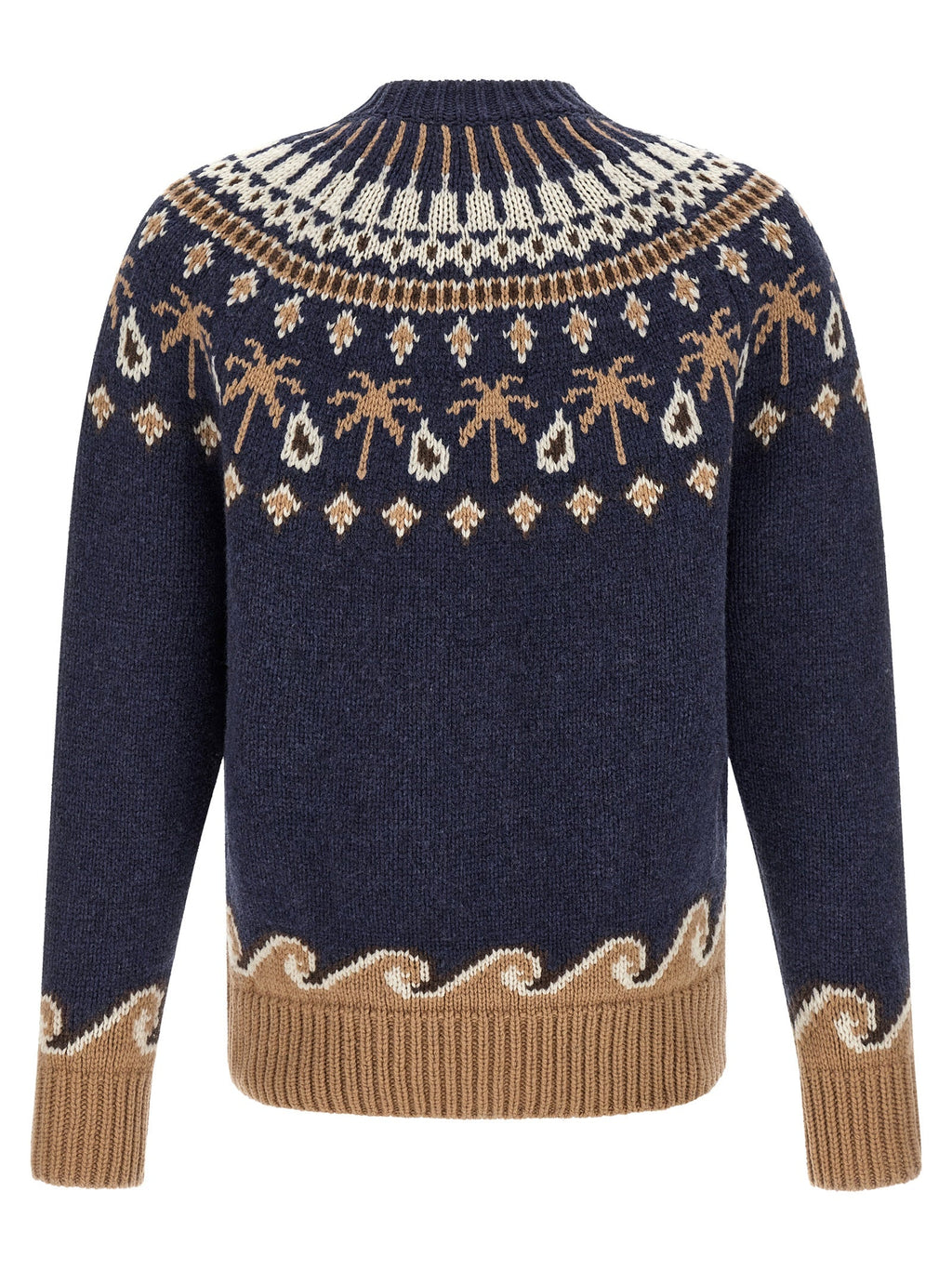 Alanui Blue Virgin Wool Cardigan