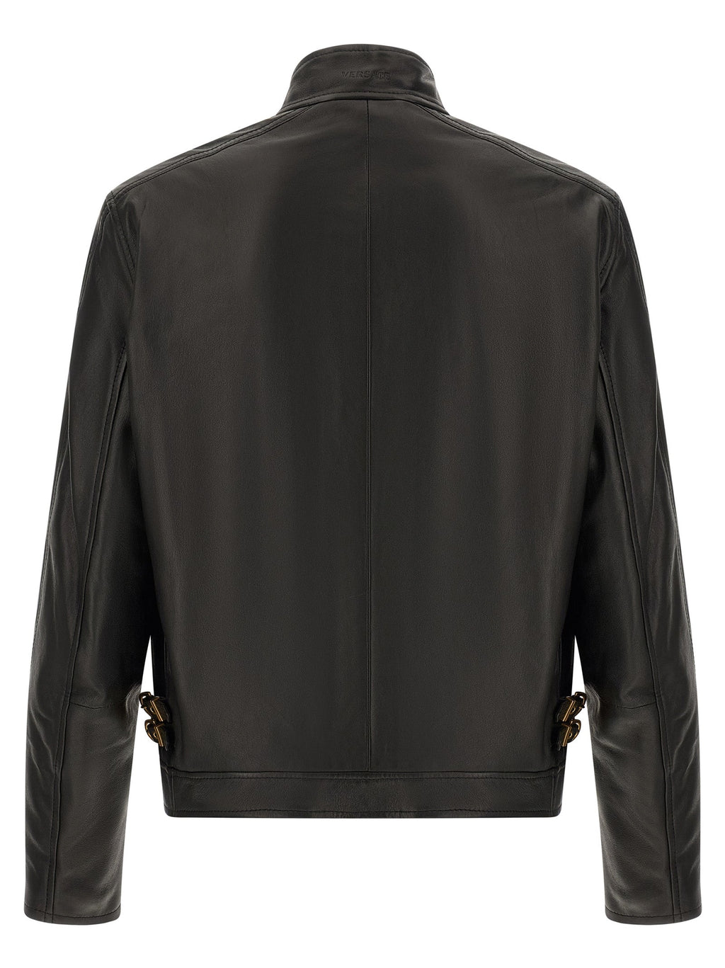 Versace Black Lamb Leather Leather Jacket