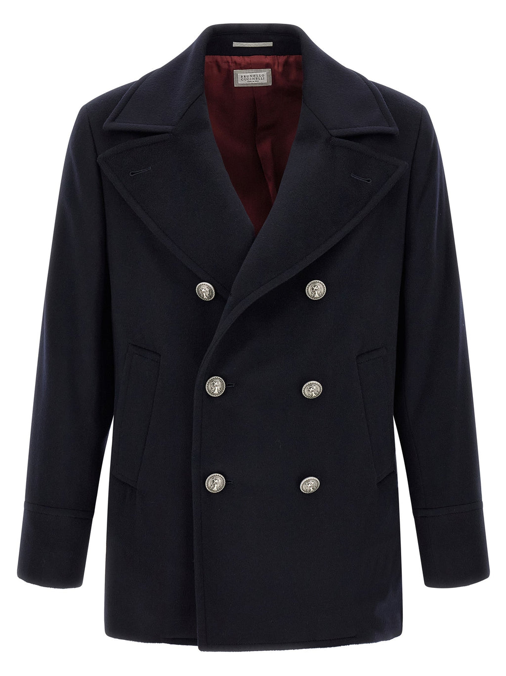 Brunello Cucinelli Blue Virgin Wool Coat