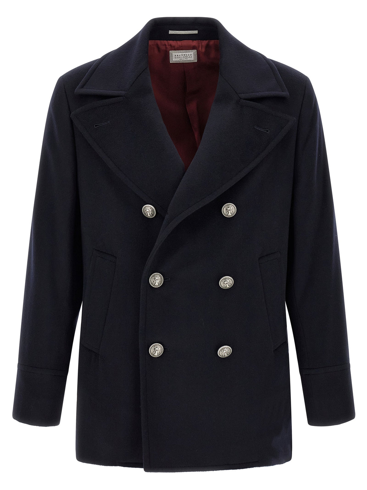 Brunello Cucinelli Blue Virgin Wool Coat
