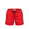 Red Polyester Men Swim Short