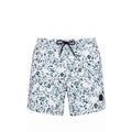 White Polyester Men Swim Shorts