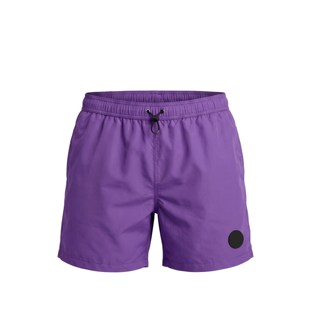 Purple Polyester Men Swim Short