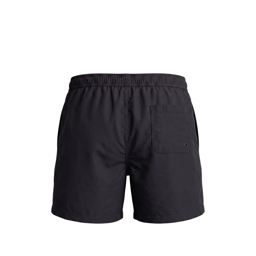 Black Polyester Men's Swim Short