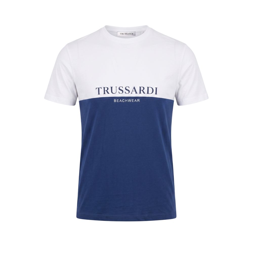 Blue Cotton Men T-Shirt