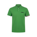Green Cotton Men Polo Shirt