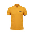 Yellow Cotton Men Polo Shirt