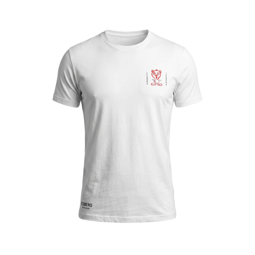 White Cotton Men T-Shirt