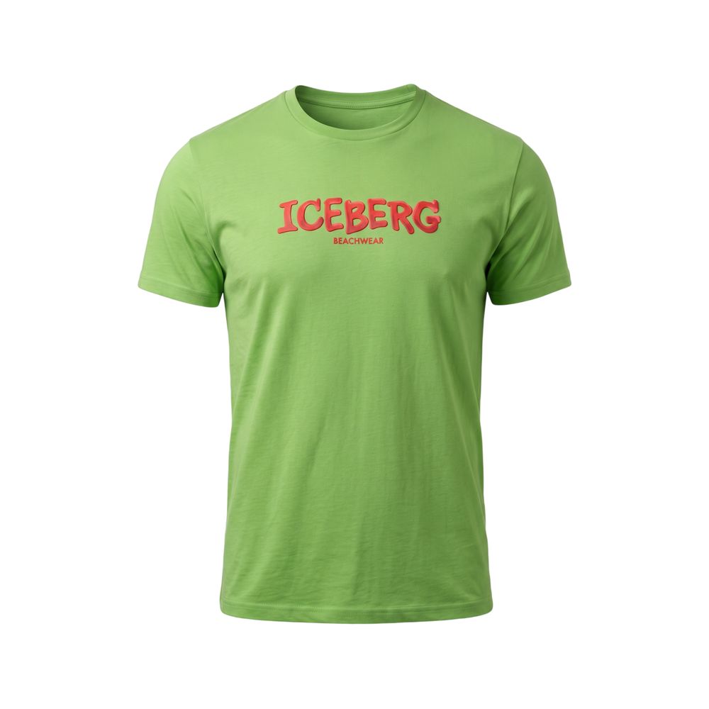 Green Cotton Men T-Shirt