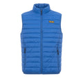 Blue Polyester Men Sleeveless Jacket