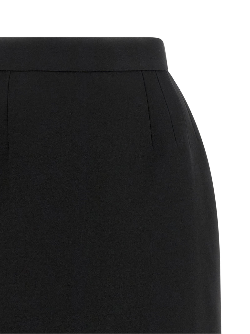 Versace Black Virgin Wool Long Skirt