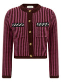Versace Multicolor Virgin Wool Cardigan