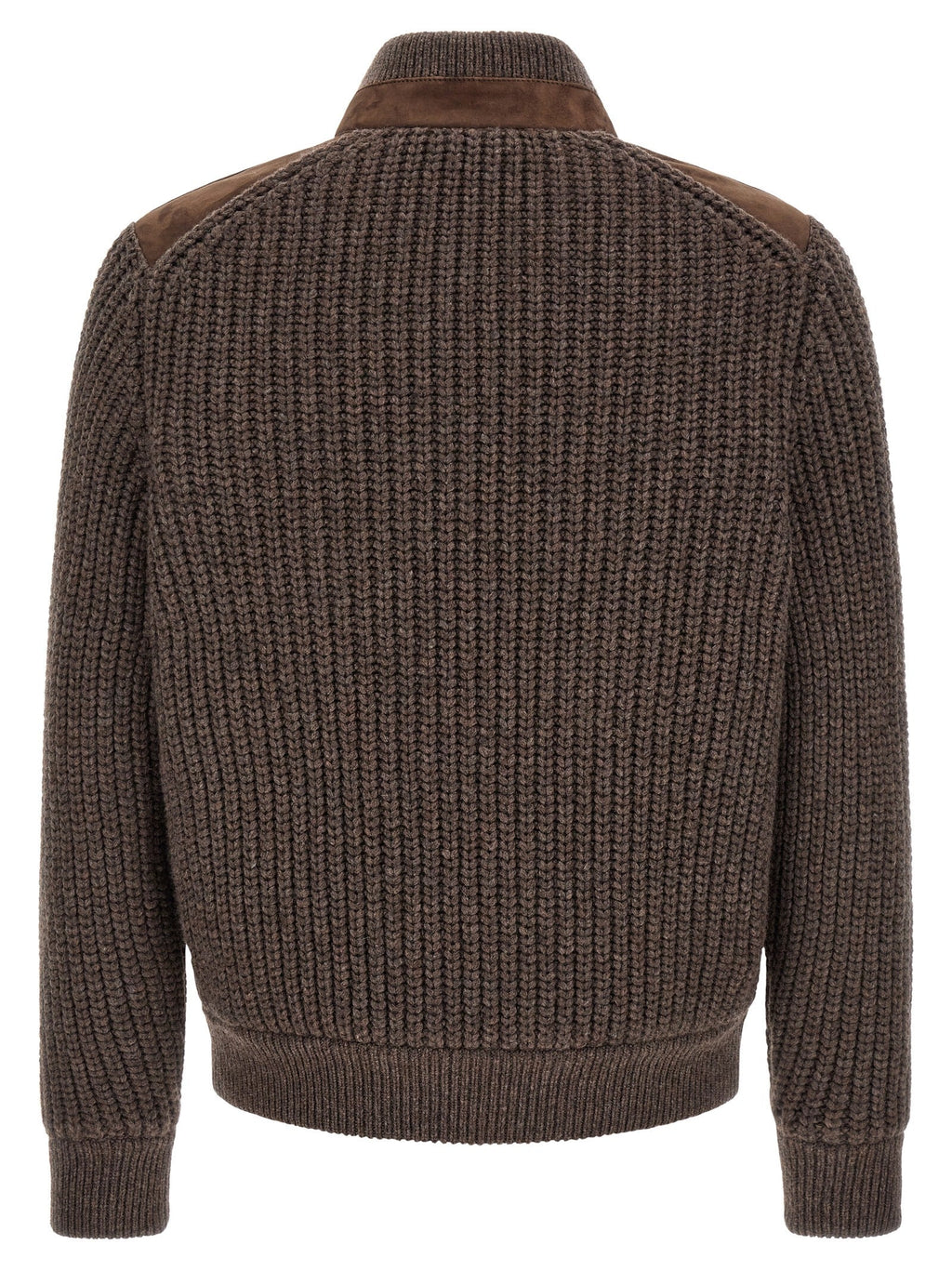 Brunello Cucinelli Brown Lamb Leather Leather Jacket