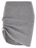 Giuseppe Di Morabito Gray Virgin Wool Long Skirt