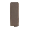 Giorgio Armani Brown Silk Long Skirt