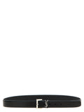 Saint Laurent Black Leather Regular Belt