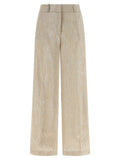 Peserico Beige Viscose Casual Pants