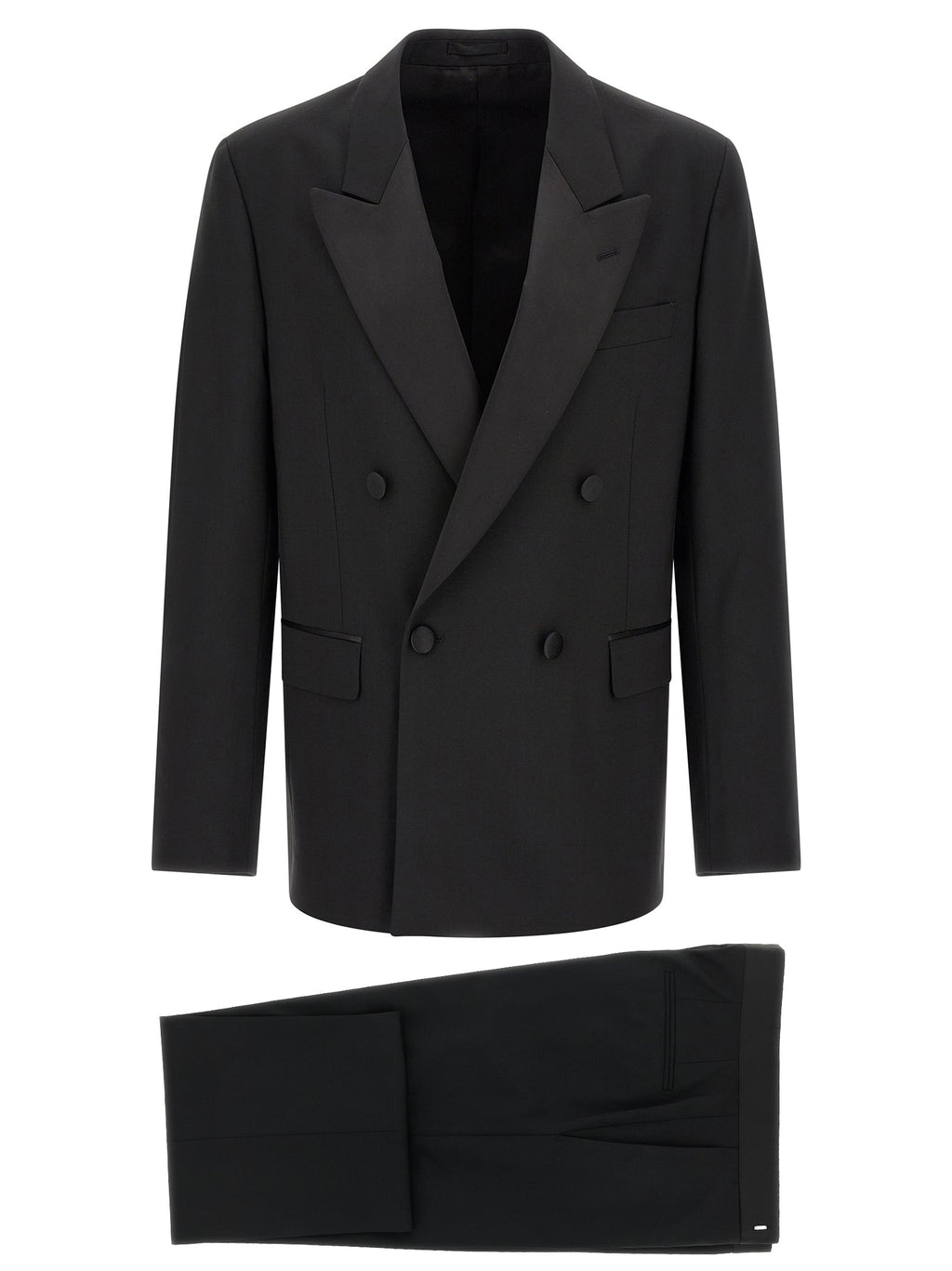 Lardini Black Virgin Wool Tuxedo