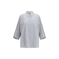 'S Max Mara Blue Cotton Pattern Shirt