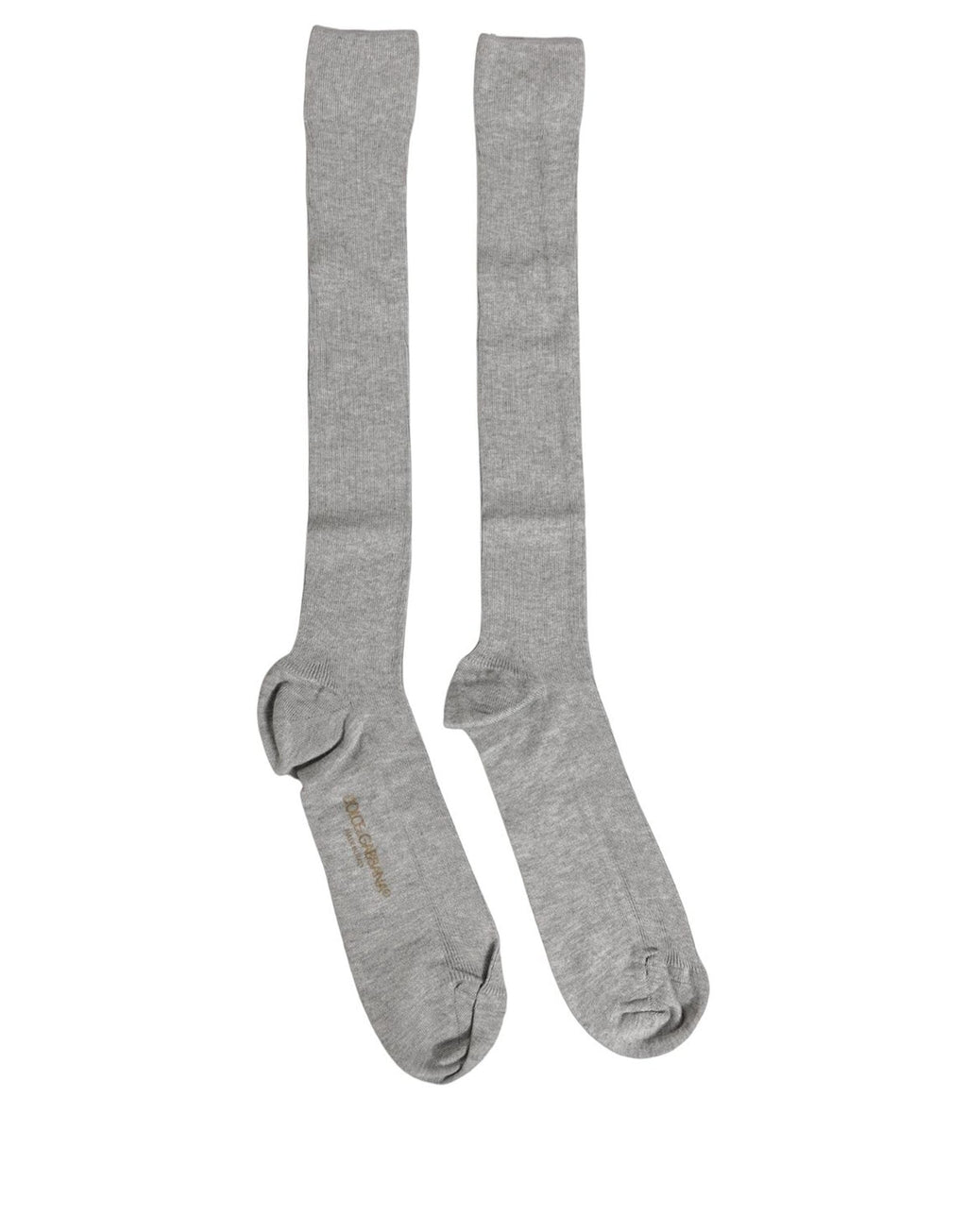 Dolce & Gabbana Men Gray Viscose Over The Calf Accessory Socks