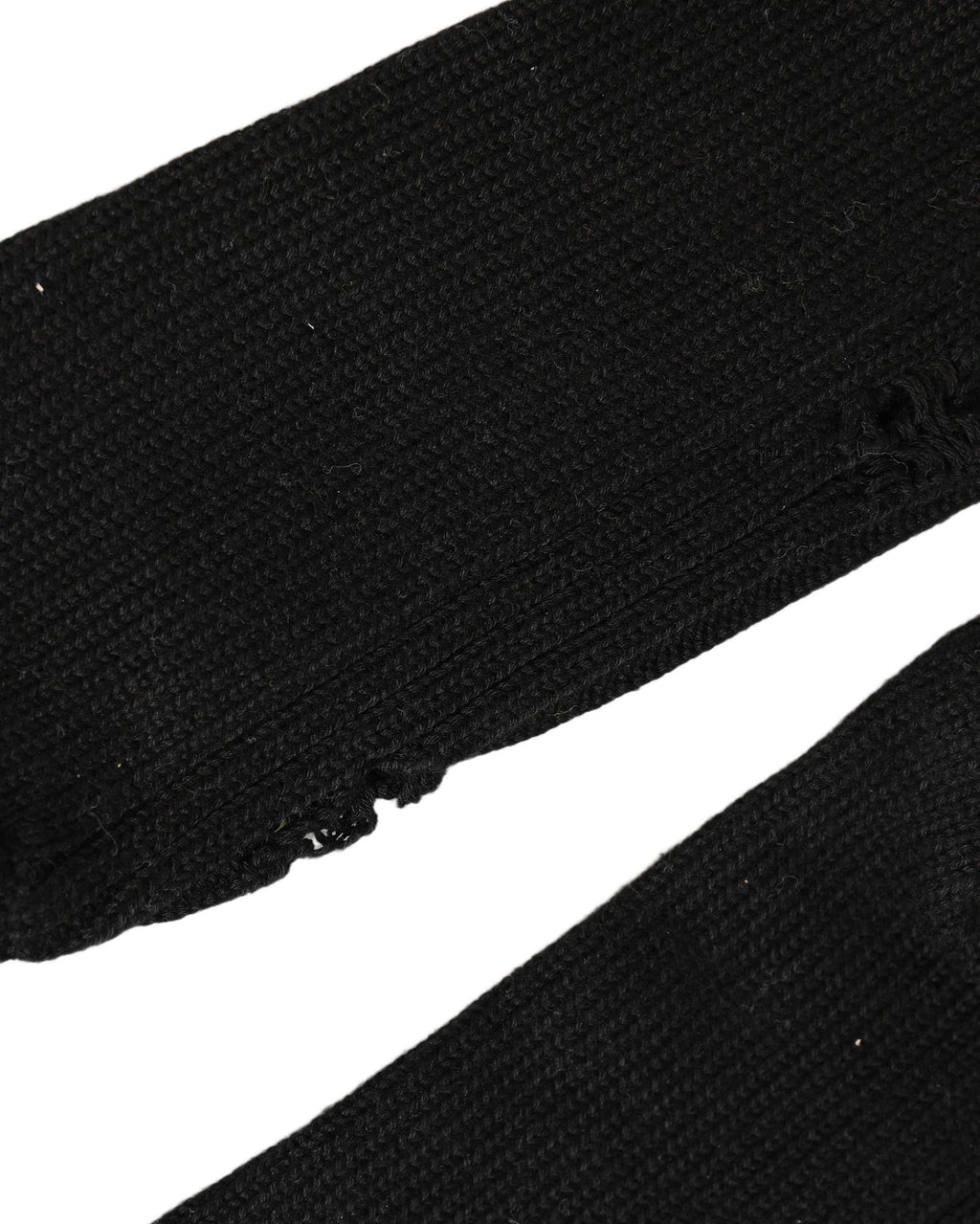 Dolce & Gabbana Black Cotton Distressed Mid Calf Accessory Socks