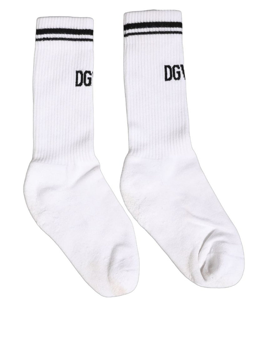 Dolce & Gabbana Men White DGVIB3 Cotton Mid Calf Accessory Socks