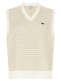 Lacoste Beige Cotton Sleeveles Sweater