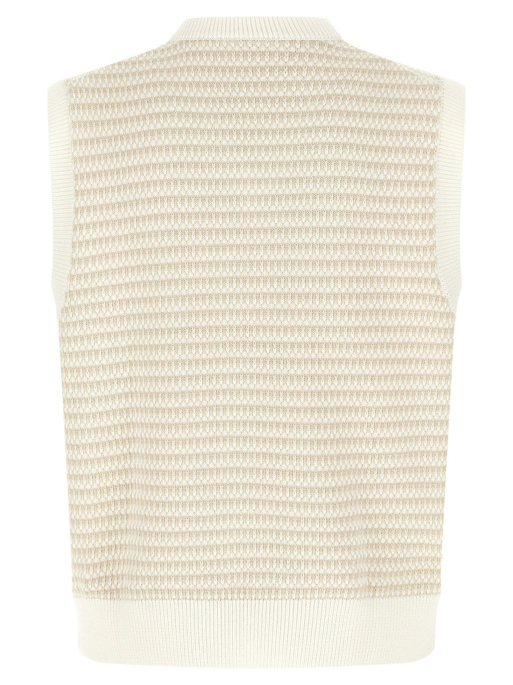 Lacoste Beige Cotton Sleeveles Sweater