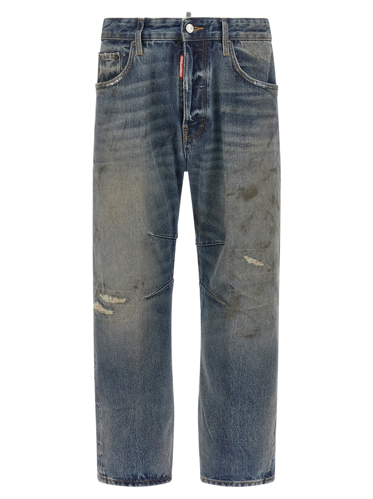 Dsquared² Blue Cotton Relaxed Fit Jeans