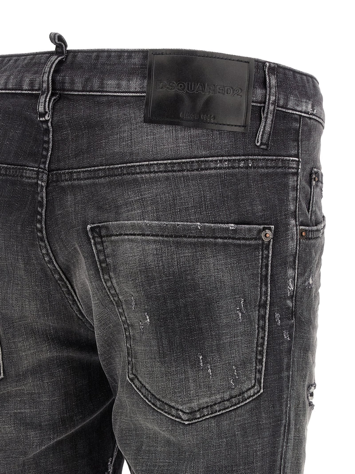 Dsquared² Gray Cotton Skinny Jeans