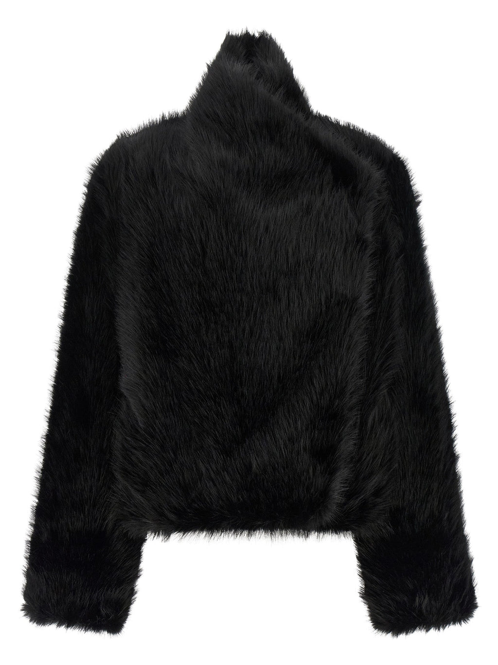 B&B COUTURE Black Polyester Full-Length Jacket