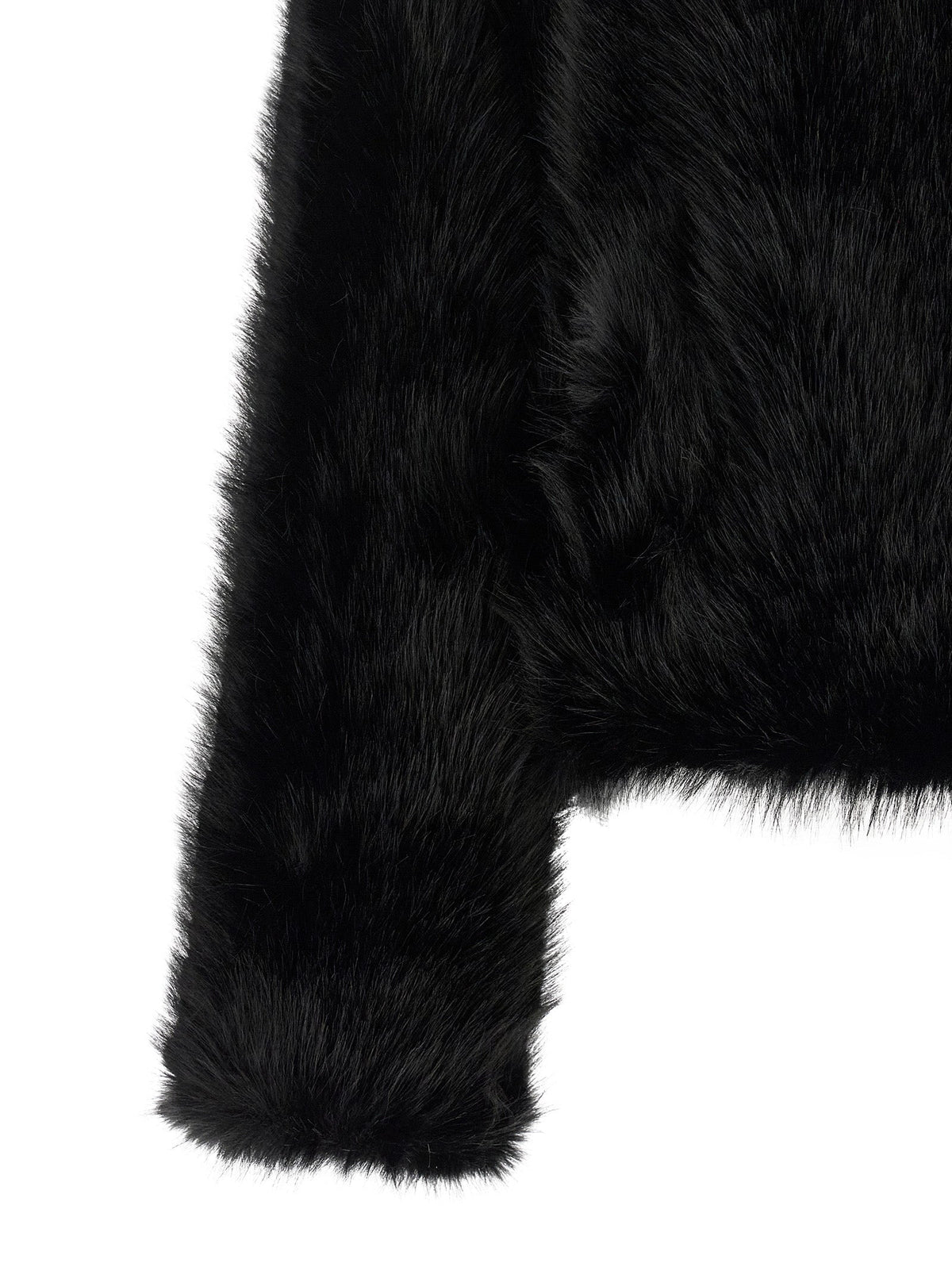 B&B COUTURE Black Polyester Full-Length Jacket