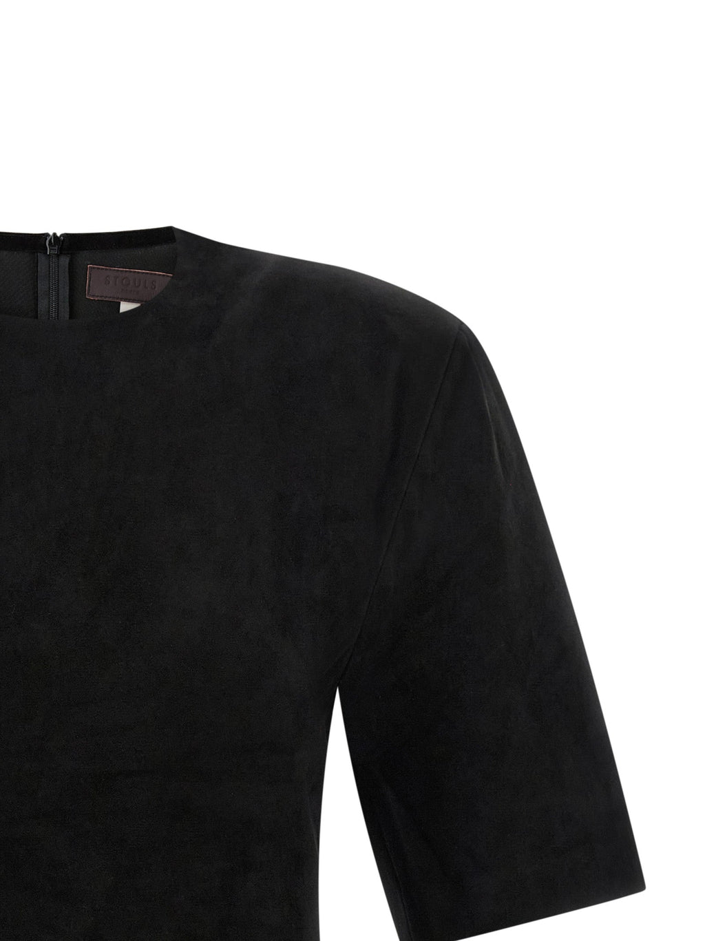 STOULS Black Lamb Leather T-Shirt