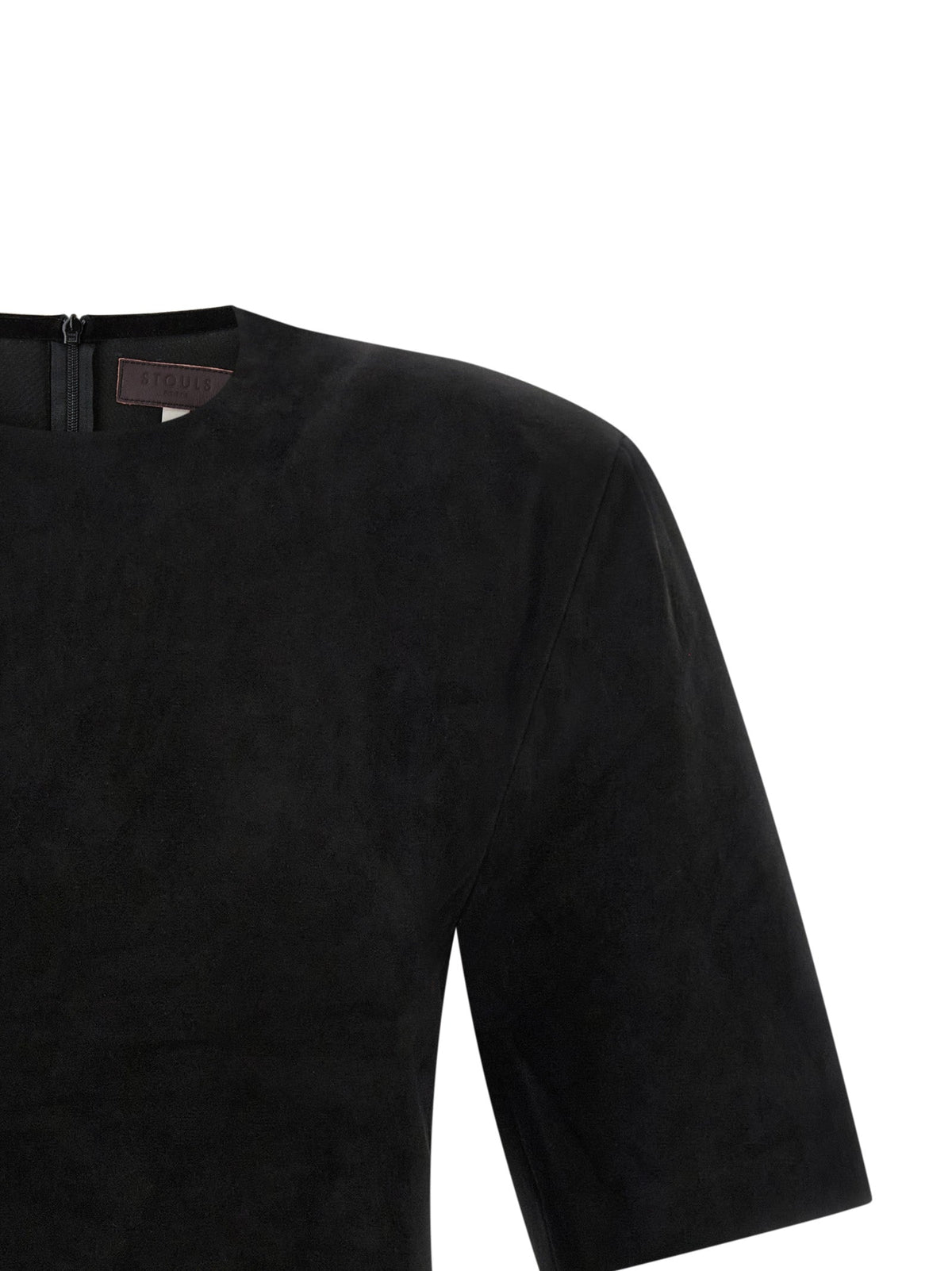 STOULS Black Lamb Leather T-Shirt