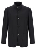 Lardini Black Virgin Wool Blazer