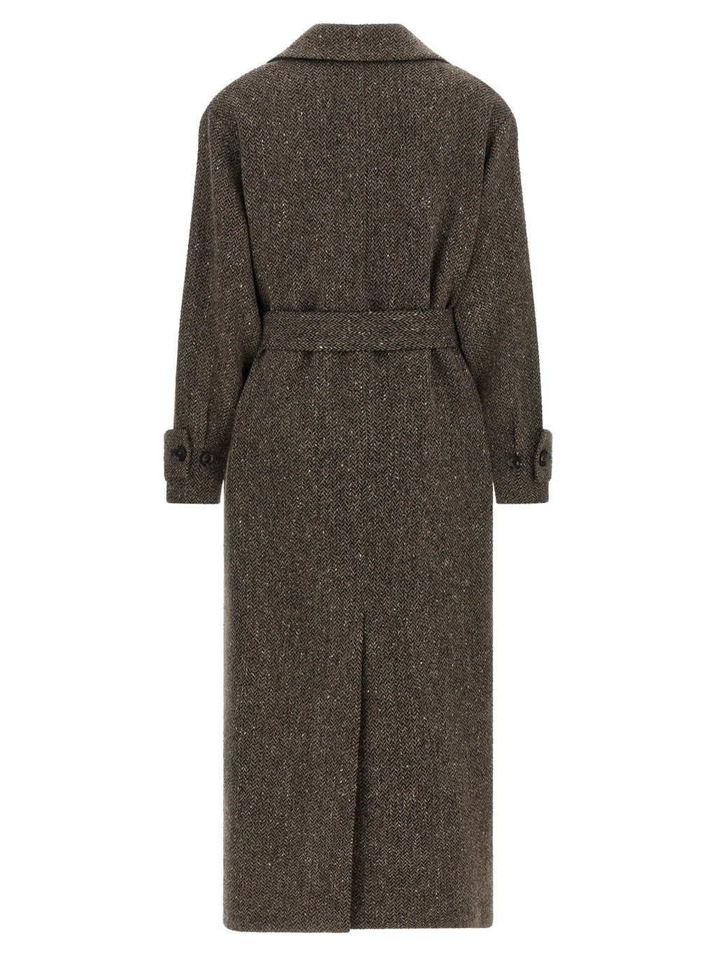 Kiton Brown Virgin Wool Coat