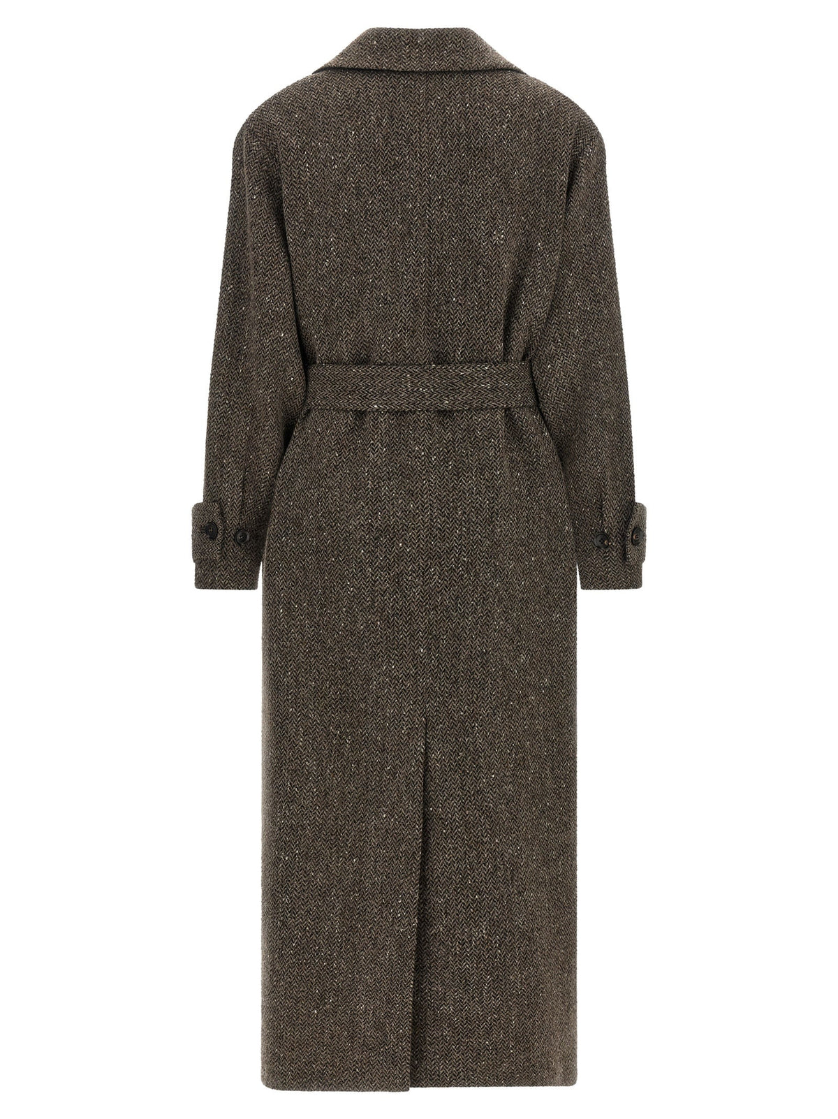 Kiton Brown Virgin Wool Coat