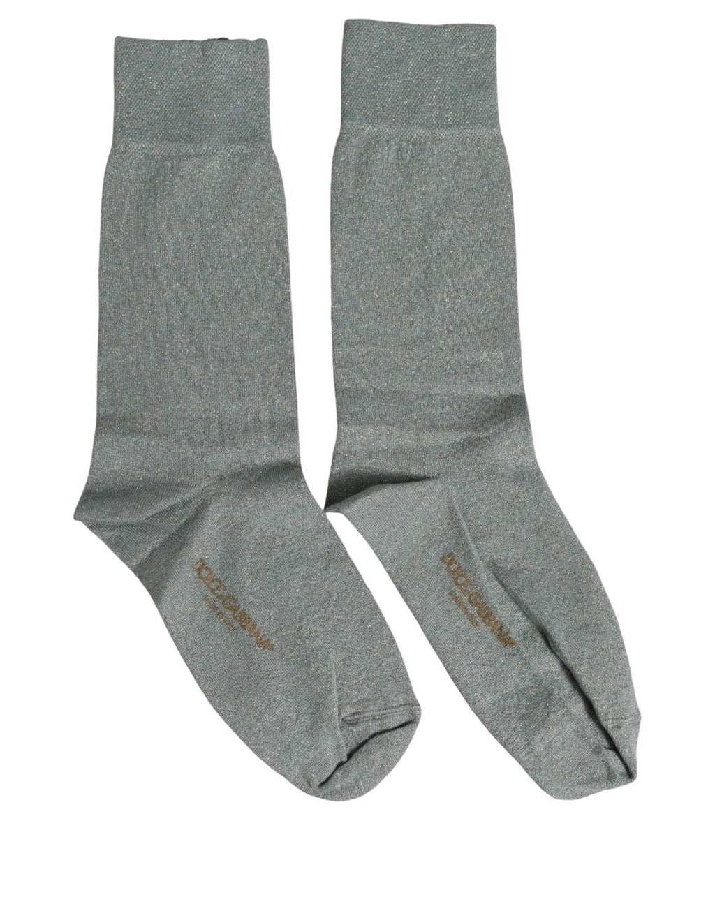 Dolce & Gabbana Gray Viscose Logo Mid Calf Accessory Socks