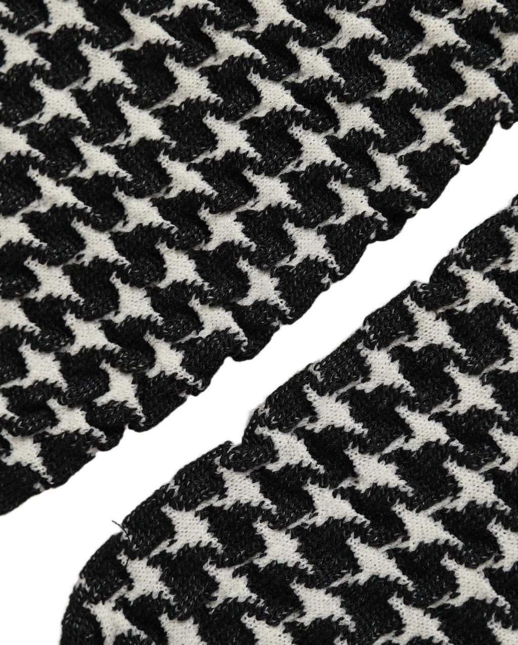 Dolce & Gabbana Black White Houndstooth Ankle Length Socks