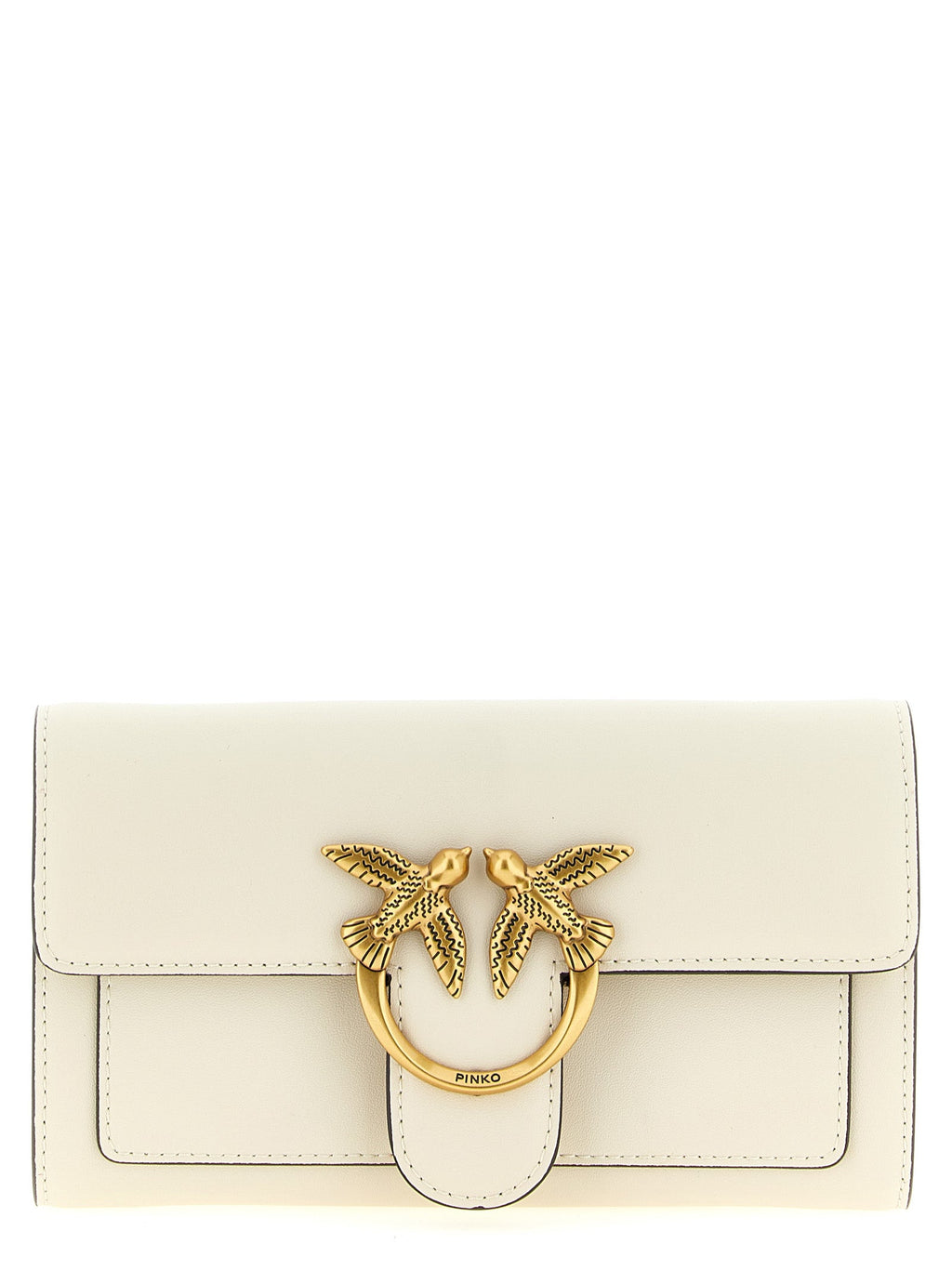 PINKO White Calfskin Cardholder