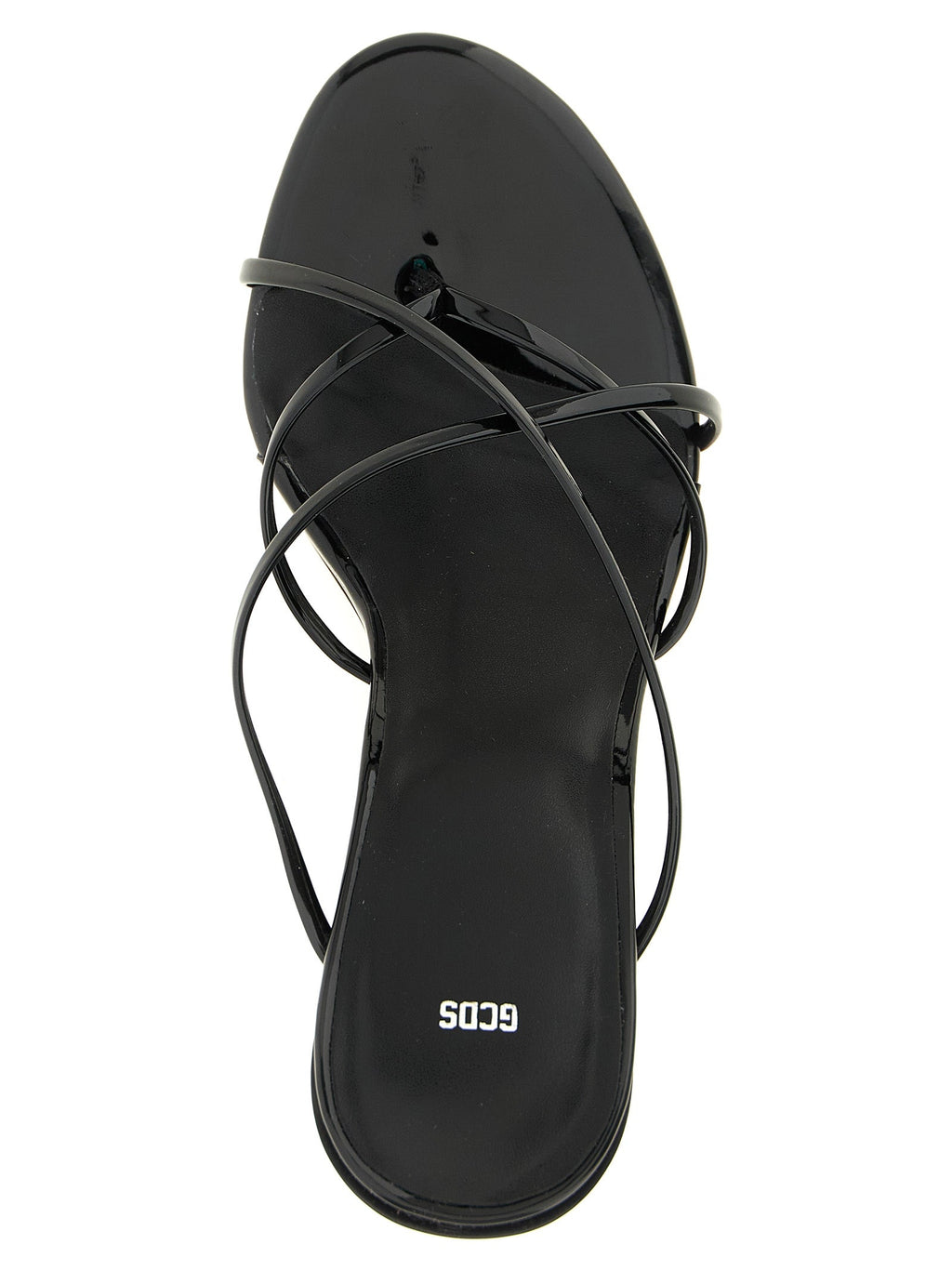 GCDS Black Polyethylene Stiletto Heel Sandals