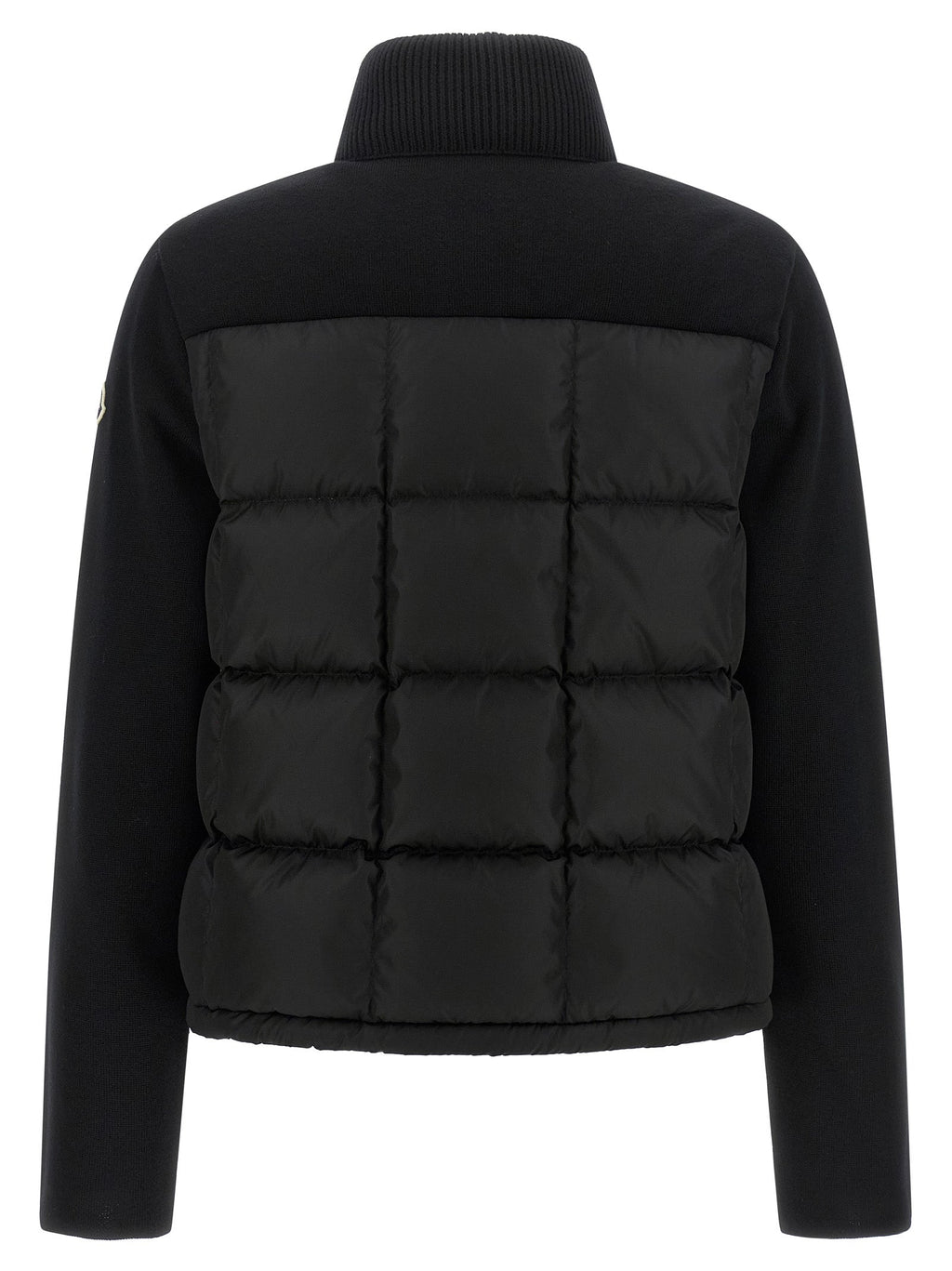 Moncler Black Virgin Wool Cardigan