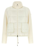 Moncler White Virgin Wool Full-Length Jacket